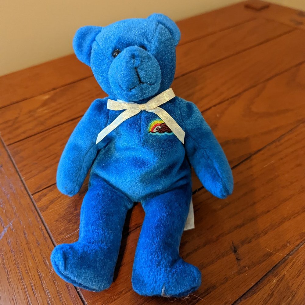 Holy Bears From the Heart Series 1999 Blue Promise 9" Bear Bible Noah's Ark